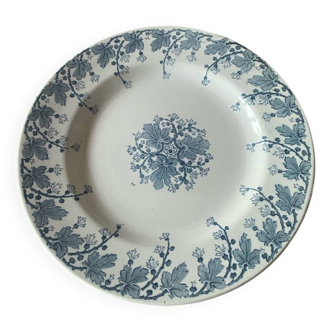 Assiette plate en terre de fer k&g lunéville modèle neva