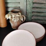 Lot of five flat sandstone plates