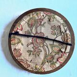 Witch's mirror with wood frame and curved ice