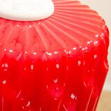 Lustre brutaliste en verre opalin de Karel Wolf pour Osvětlovací sklo, années 1970