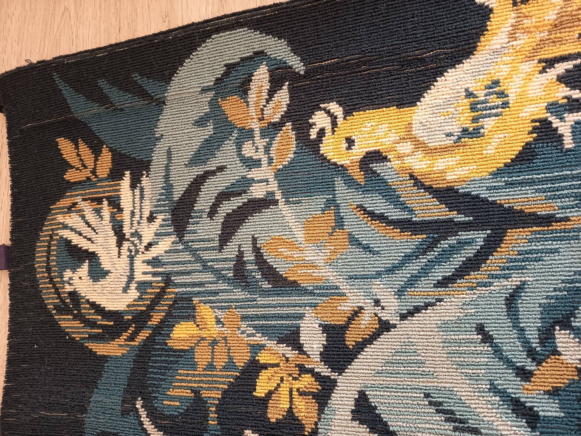 Aubusson wall tapestry signed by Hervé Leroy