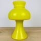 Mushroom lamp yellow glass space age 70's