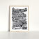 Saint-Malo Cancale black and white screenprint