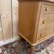 6-drawer chest – Transitional style 1960 – Fruitwood and brass