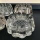 Set of 4 vintage piano or table legs in molded glass