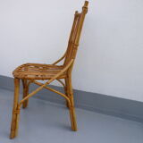4 rattan chairs 50-60's