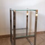 Sellette chrome metal sofa tip