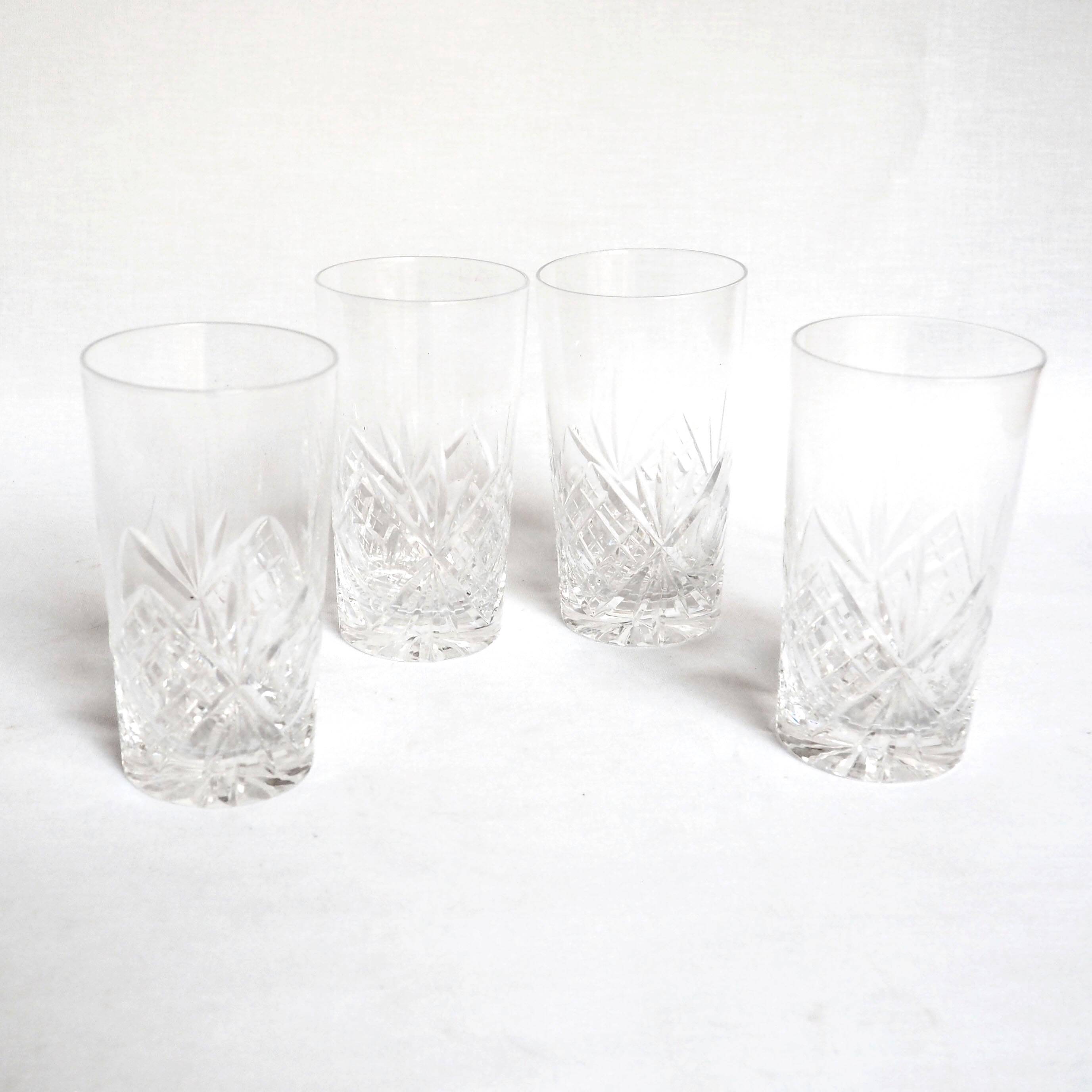 4 verres à whisky en cristal