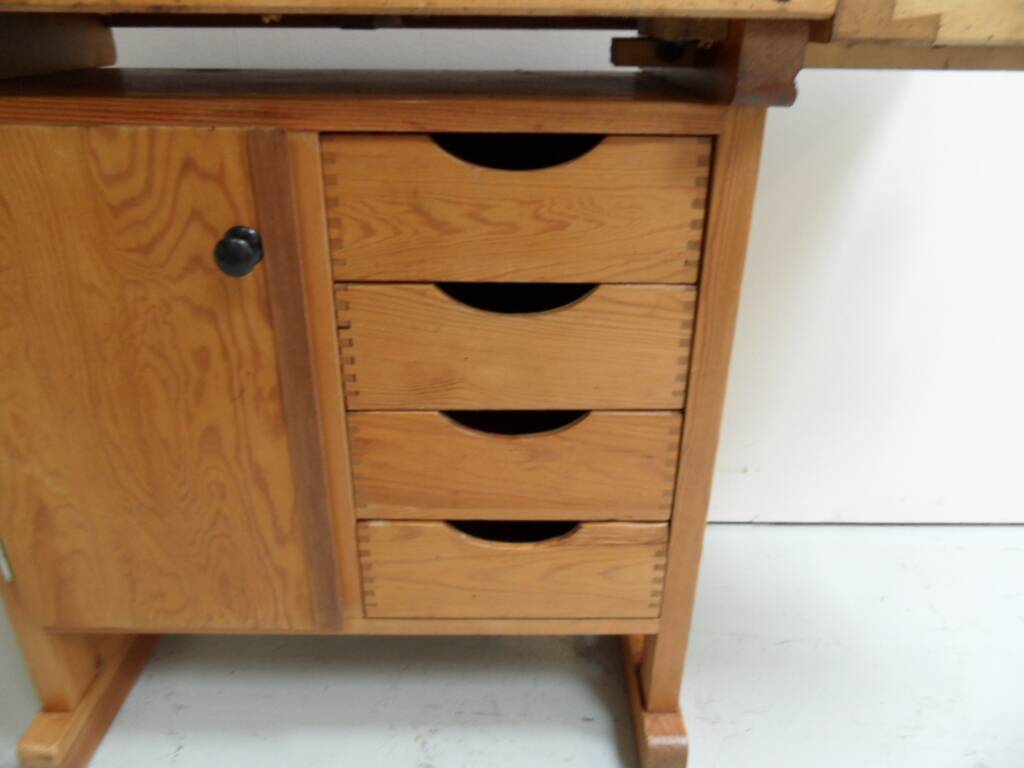 Vintage industrial workbench