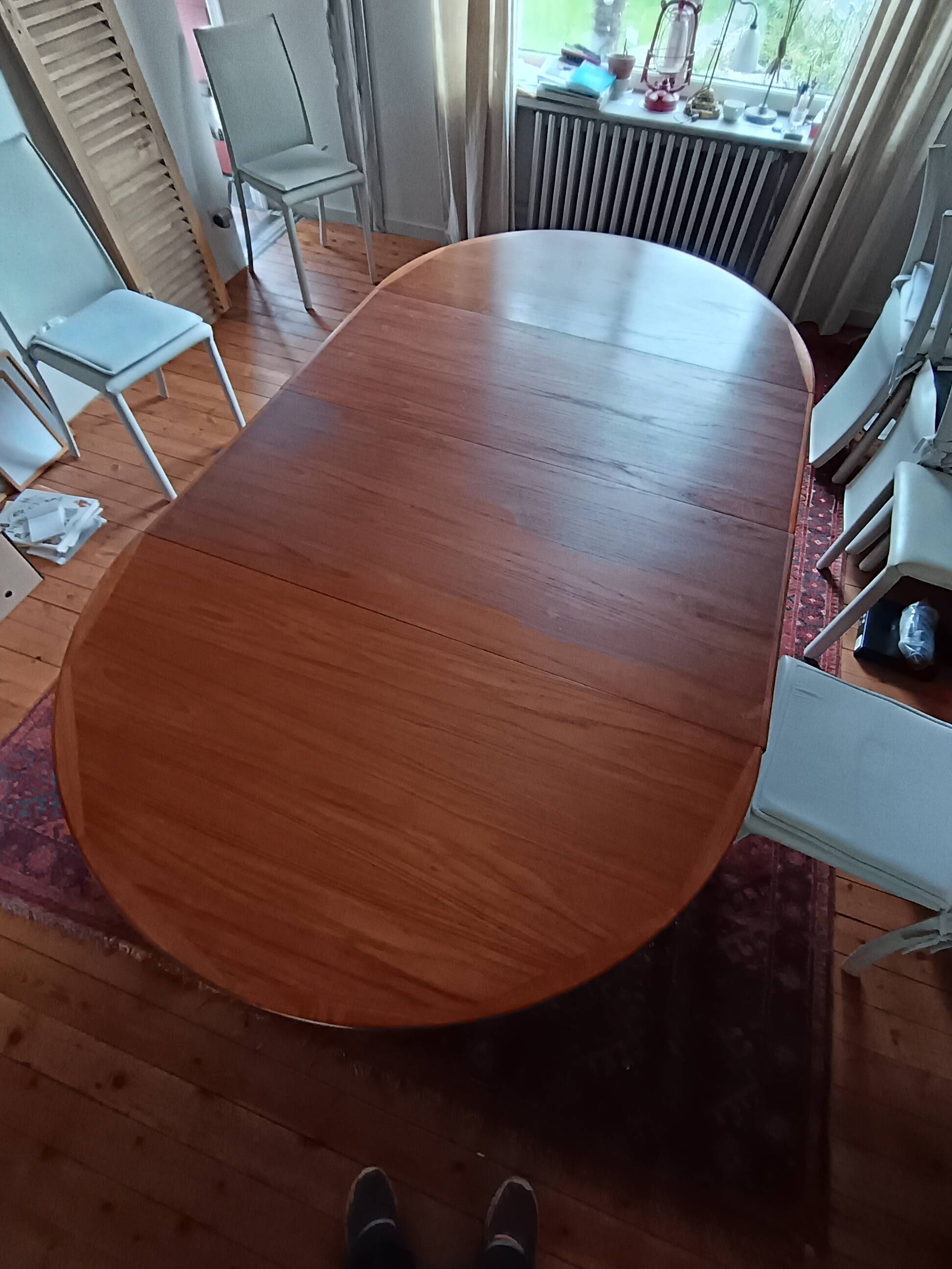 Teak table in Scandinavian style