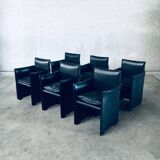 Postmodern Model 401 Break Armchairs by Mario Bellini for Cassina, Italy, 1980s, Set of 6