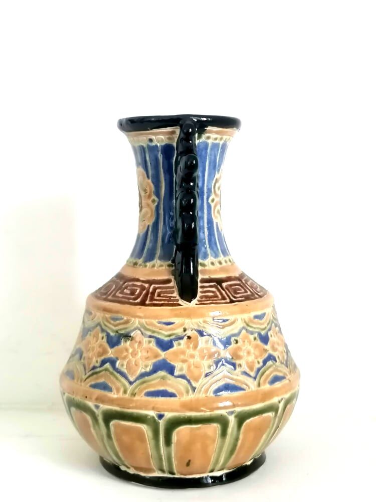 Asian enamelled ceramic vase