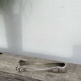 Silver-plated metal sugar tongs