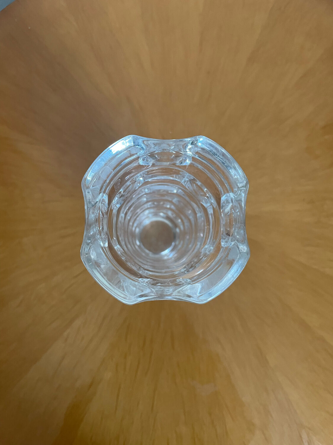 Vintage glass crystal vase 1950