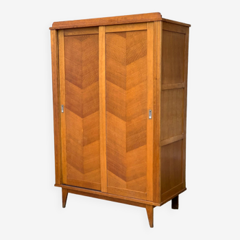 Armoire vintage pieds compas penderie 1950