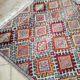 Old Berber carpet from the 1960 Morocco average atlas 213x160cm