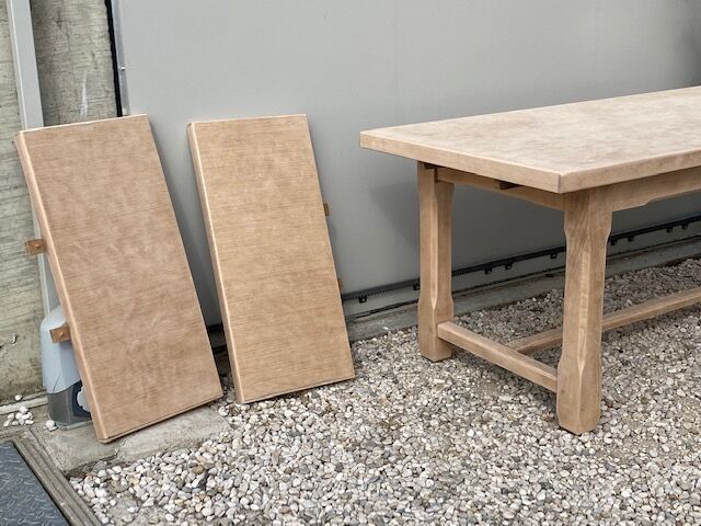 Sanded farmhouse table extensions 275 cm