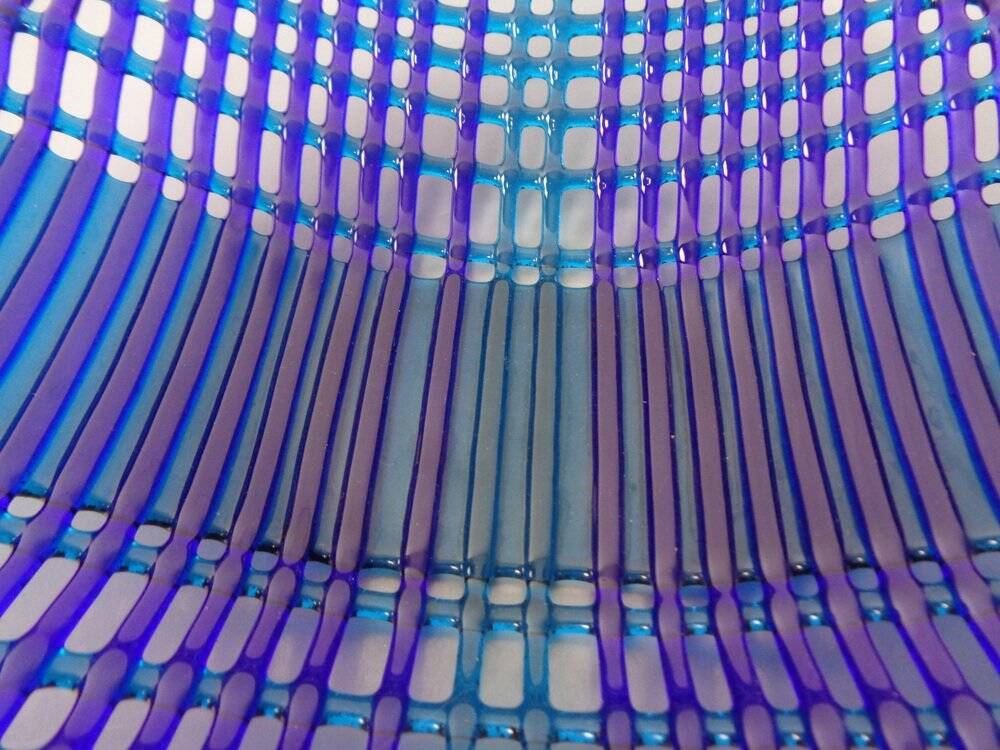 Italian filigree glass bowl, 1960s