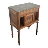 Walnut and green marble sideboard – Louis XVI style – Early 19th century