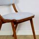 Skoczek chair light blue light grey boucle from the 70s