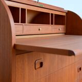 Swedish secretary sliding tray teak 1950s