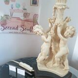 Table lamp, with globe cherub decoration