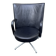 Swivel armchair EJ80B “Partner” – Erik Jørgensen – black leather