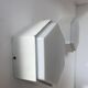 Pair of vintage Raak wall lights, opaline and white lacquered metal, Netherlands 1968