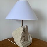 Ancient carved stone lamp
