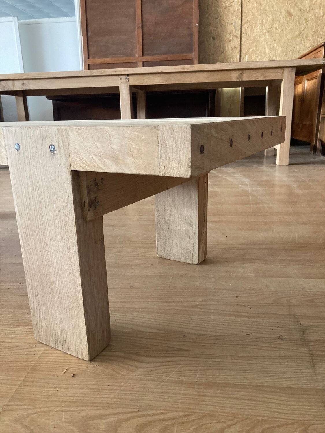 Solid oak coffee table