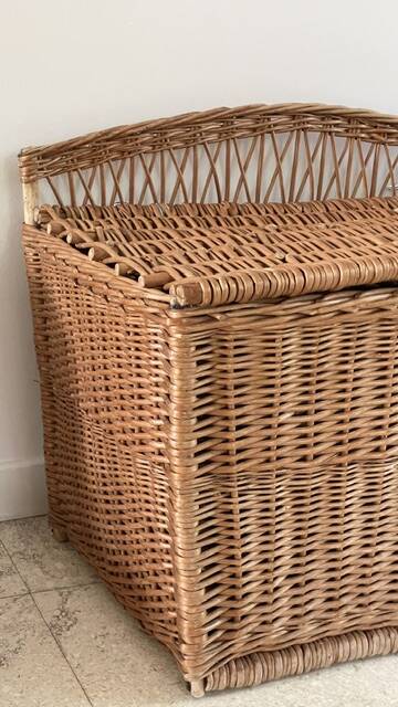 Vintage Rattan Chest Basket