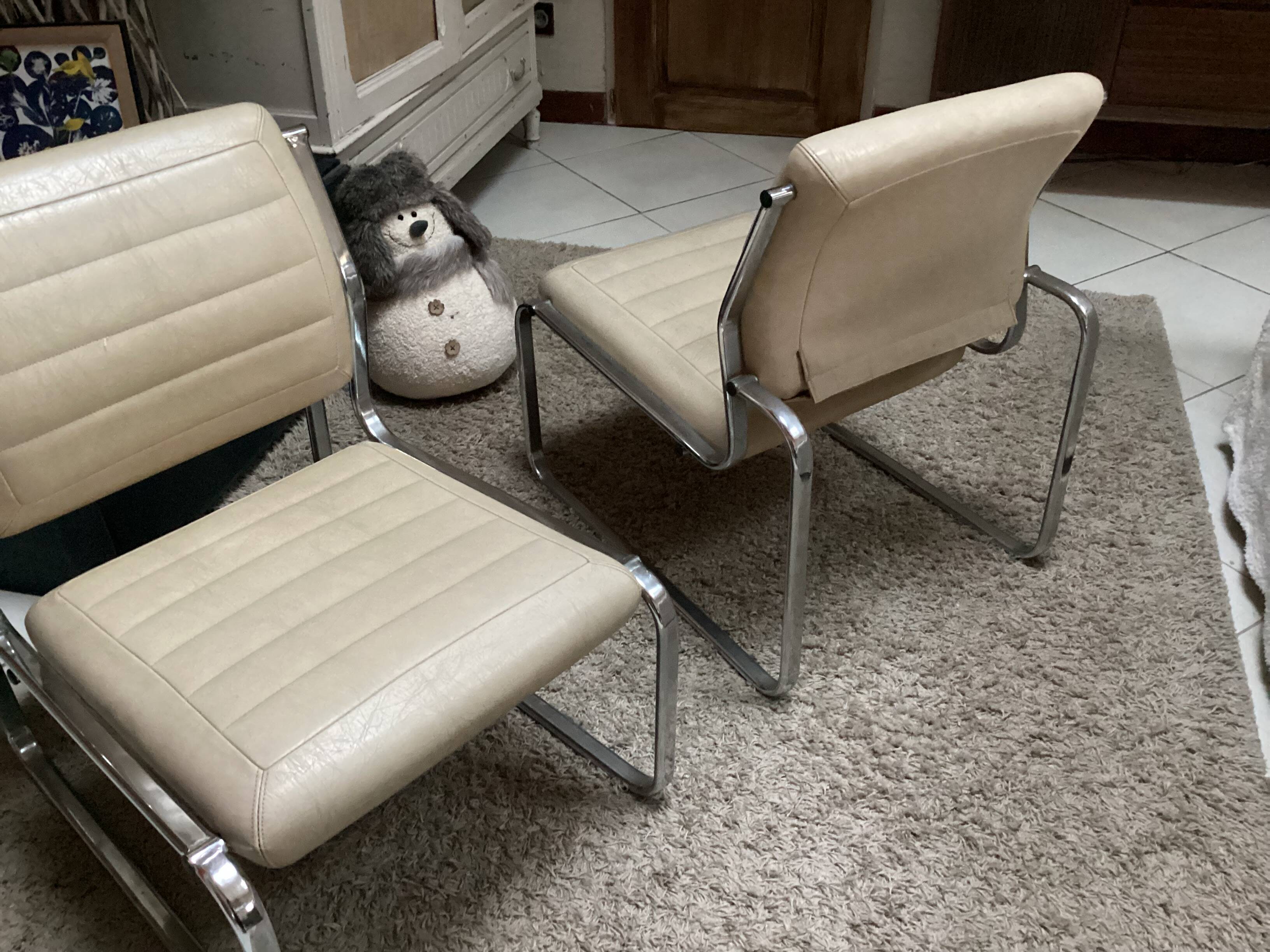 Vintage leather armchairs