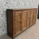 Old bar icebox in oak and zinc - sideboard (renovated)