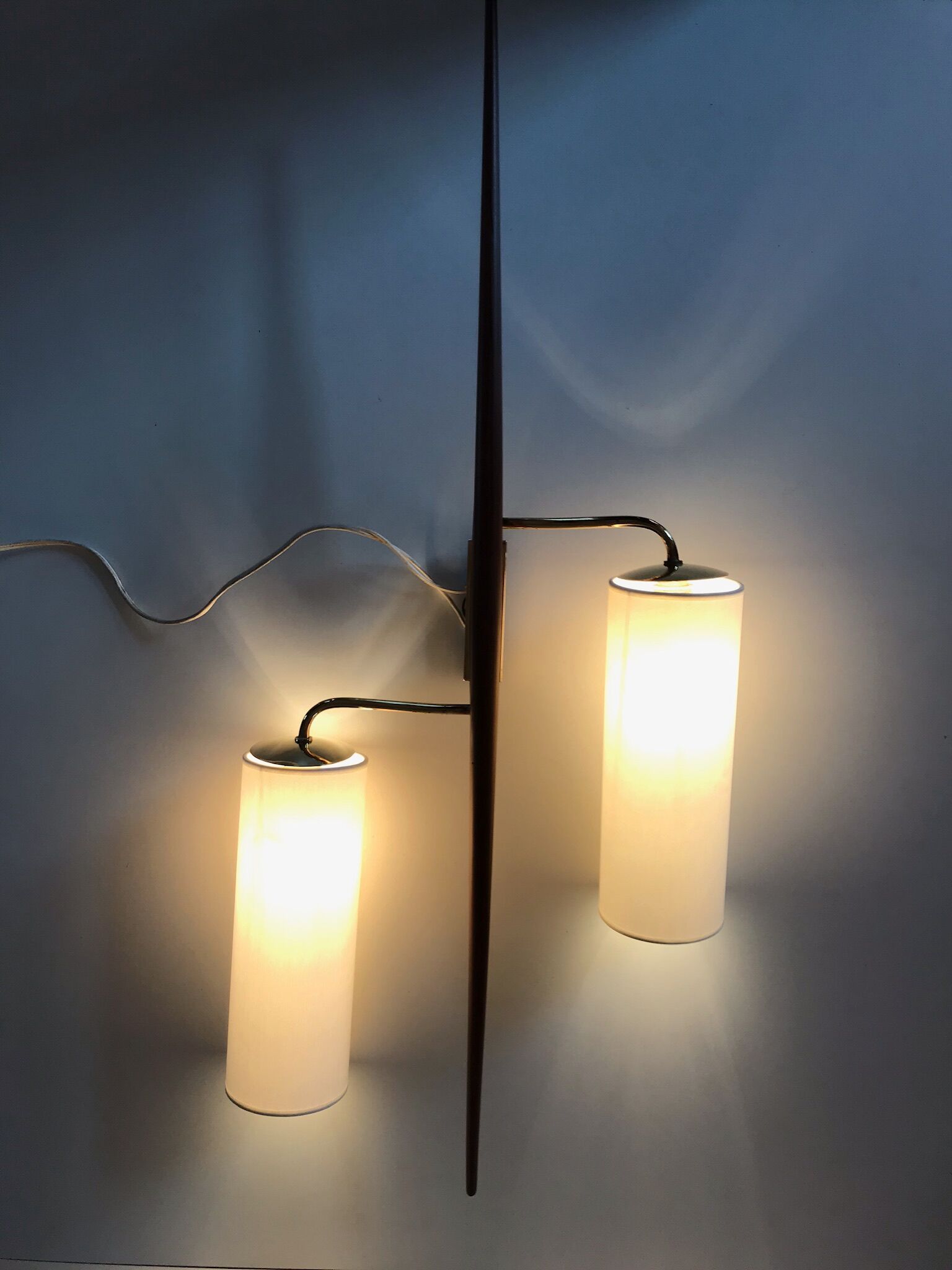 Brass and teak sconce design Lunel 1960