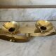 Vintage double Scandinavian candlestick in brass