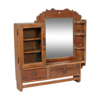 Miroir de barbier art deco piece d'origine Inde 67x12x69cm