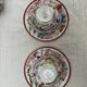 Vintage Japanese tea/coffee service, egg shell porcelain & enamels for 5 people.