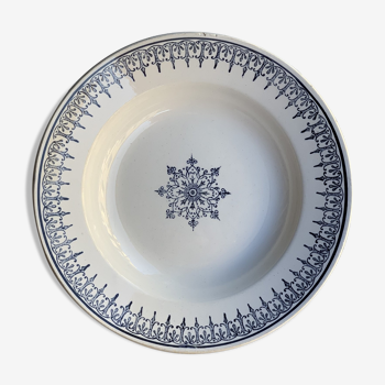 St. Amand earthenware hollow plate décor Primax blue