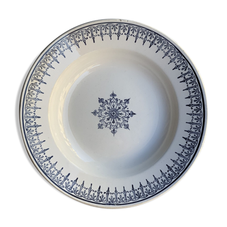St. Amand earthenware hollow plate décor Primax blue