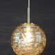 Glass ball suspension by Doria Leuchten Germany 1960s