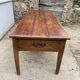 Solid wood farmhouse table with 2 drawers, 1900