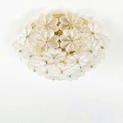 Large Mid-Century Murano Glass & Brass Flower Ceiling Light by Ernst Palme, Germany, 1960s/70s