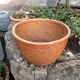 Braided wicker pot cover, vintage 60s/70s