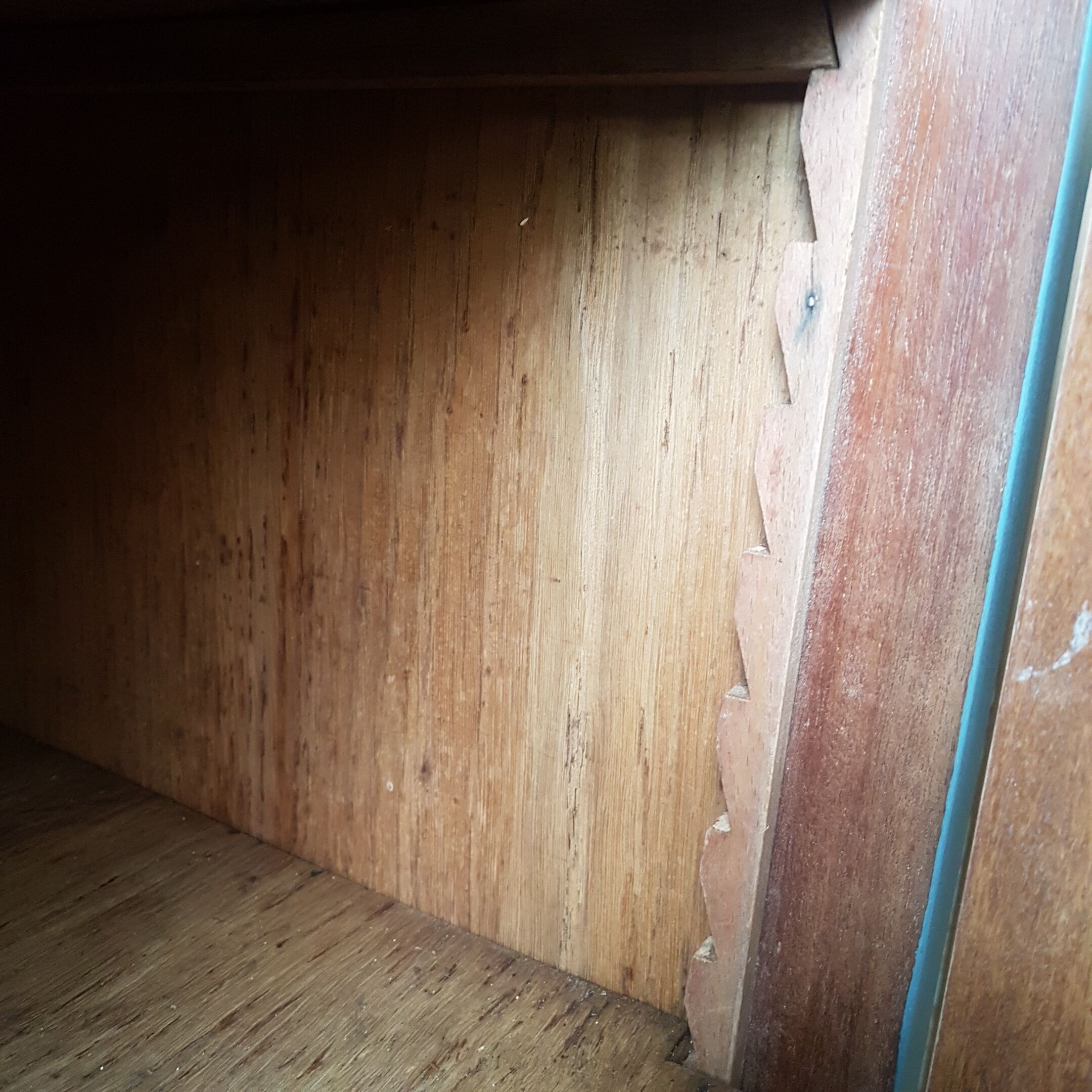 Wooden green art deco buffet