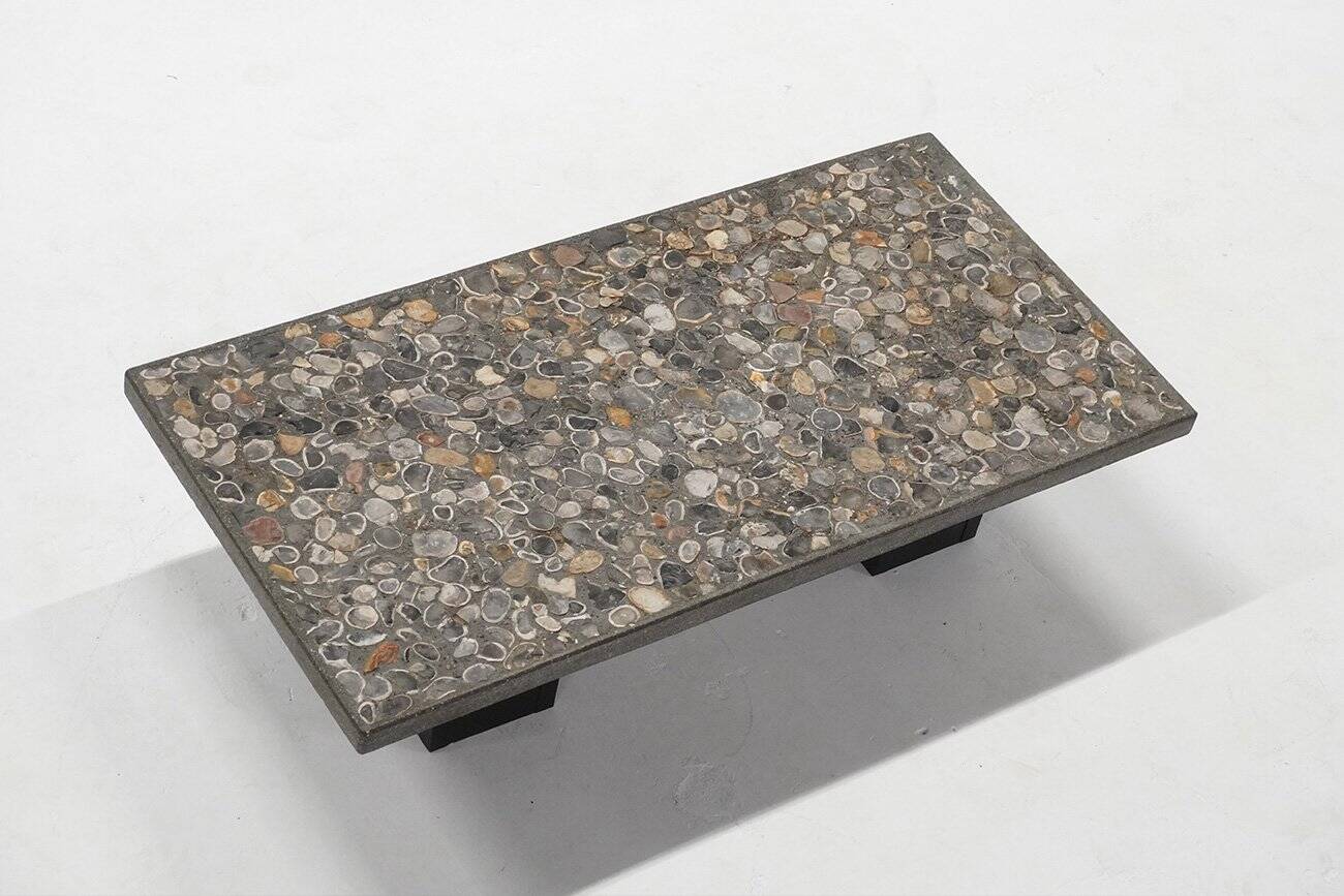 Vintage Dutch Brutalist Stone Coffee Table, 1970s