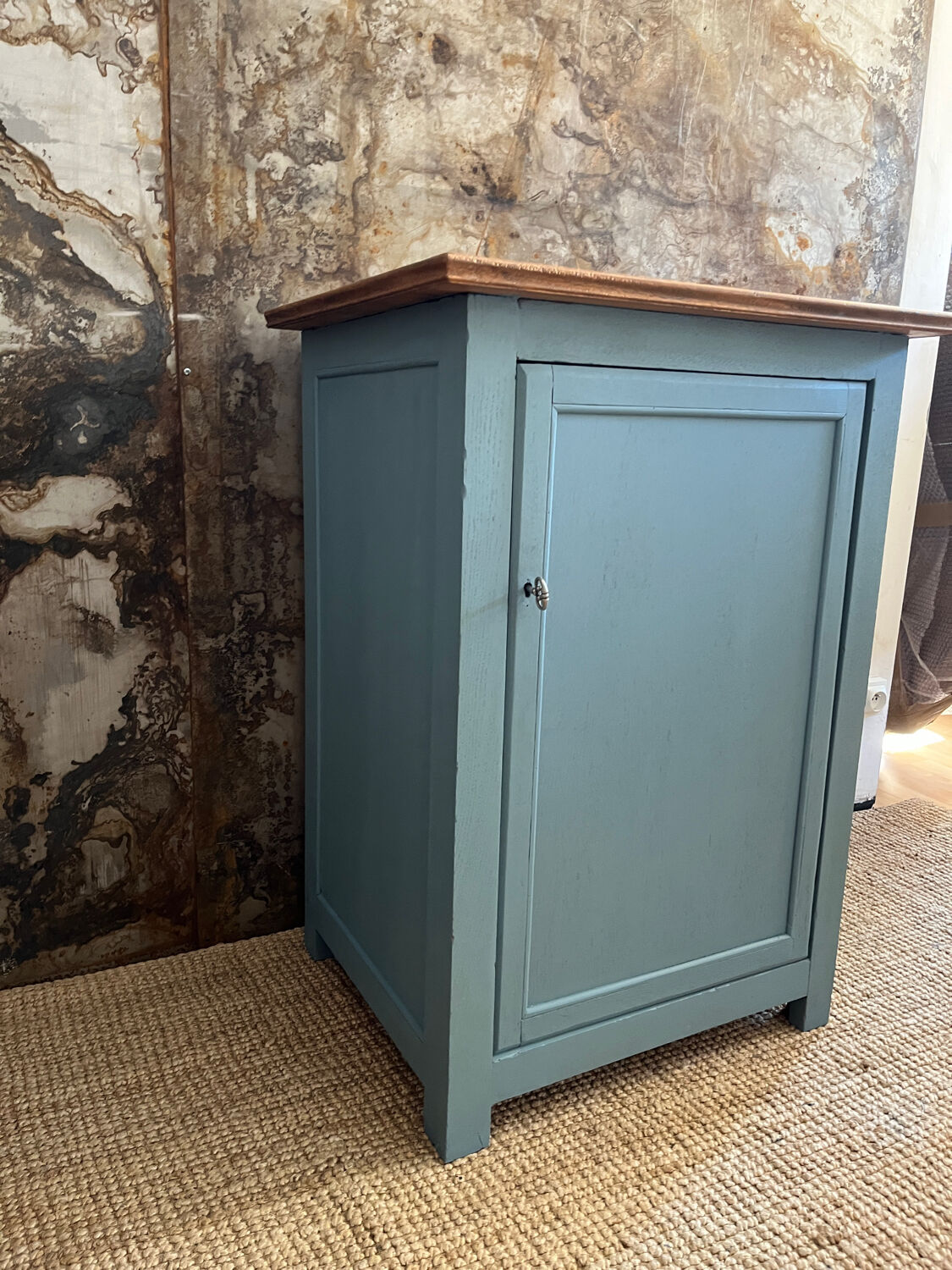 Buffet ancien bleu zingueur