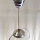 Suspension Art-déco en métal chromé et globe opaline - mid. XXeme