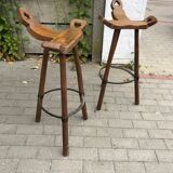 Pair of Spanish brutalist stools