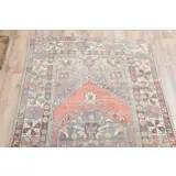 1970s Turkish Oushak Handmade Wool Cotton Brown Runner Rug 108x193
