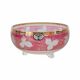 Bavarian crystal fruit bowl with engraved vine leaf motif